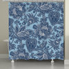 Blue Jean Floral Shower Curtain