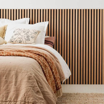 3D Acoustic Slat Golden Oak Wood Wall Panel