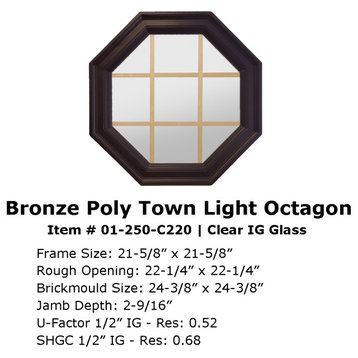 Four Season Town Light, Bronze Poly, With Grille
