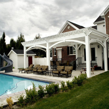 Winning “WOW” White Poolside Pergola