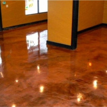 Epoxy floor on a house