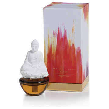 "Mantra" Buddha Porcelain Diffuser, Peppered Smoke Fragrance
