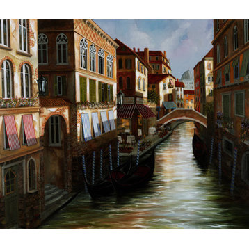 "The Romance of Venice" Canvas Painting by H. Hargrove, 24"x20"