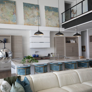 Milano - Fantasia + Bianco Lucido - Kitchen New Construction