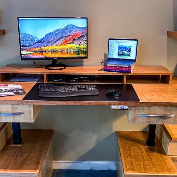 Home Office with Hidden Standing Desk