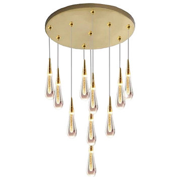 MIRODEMI® Villefranche-sur-Mer Water Drop Design Crystal Chandelier, 10 Lights