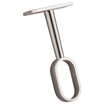 Satin Nickel Middle Mounting Bracket for Oval Closet Rod