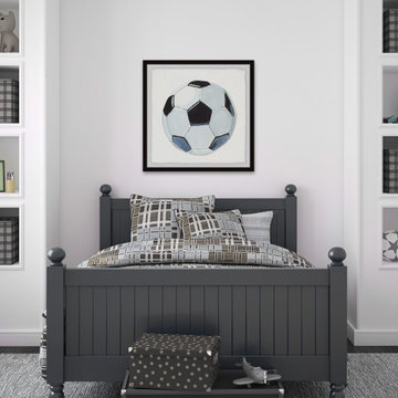 "Soccer Ball" Framed Painting Print