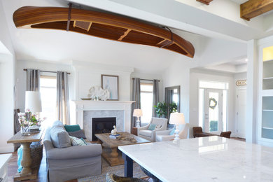Inspiration for a living room remodel in Edmonton