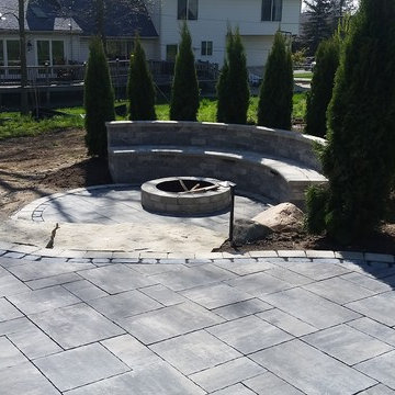 Unilock Bristol Valley Two Tiered Patio