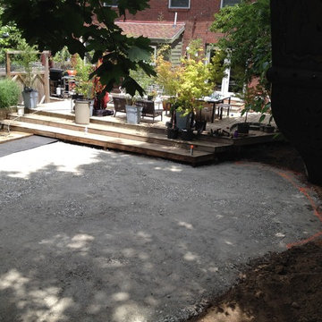 Mid-Town project, backyard