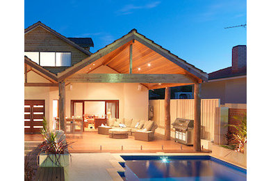 Design ideas for a tropical home design in Perth.