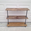 Rush Street - Urban Industrial Rolling Storage Rack with 3 Shelves