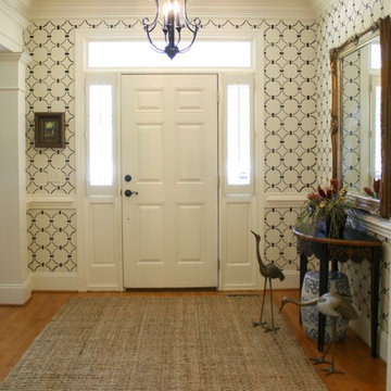 A DIY Chain Link Allover Stenciled Entry