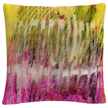 Glazed Kinetics Colorful Shapes Line By Anthony Sikich Decorative Pillow