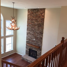 Two story fireplace