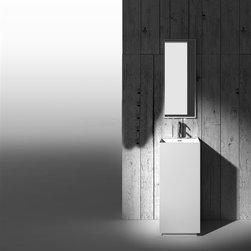 Bari Cuboid Pedestal Freestanding Vanity Sink - Bathroom Sinks