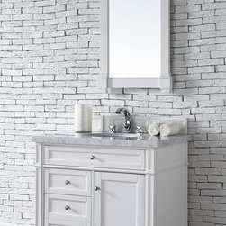 36 inch Single Bathroom Vanity White Finish No Top - Bathroom Vanities And Sink Consoles