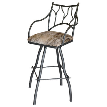 South Fork Branch 25" Swivel Counter Stool With Arms