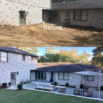 Patio Update/Reconstruction, Brick Columns, Ornamental Gates, Lighting