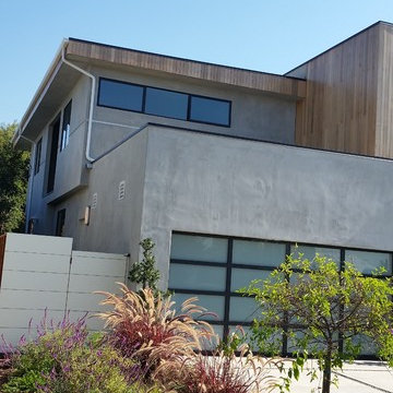 Modern Style Homes , Round Downspouts,Square Collector Boxes,Angle Faced Gutters