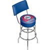 Bar Stool - Philadelphia 76ers Logo Stool with Foam Padded Seat and Back