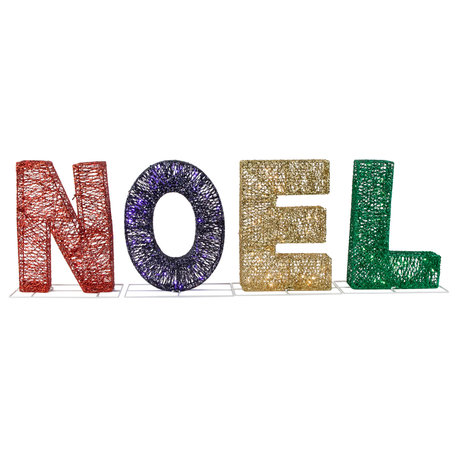 46" LED Lighted Traditional Colored 'Noel' Outdoor Christmas Decoration