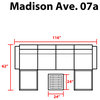 kathy ireland Madison Ave. 7 Piece Aluminum Patio Furniture Set 07a, Onyx