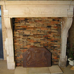 Firebox Stone inserts Herringbone & More (Mediterranean Style) - Indoor Fireplaces