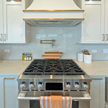 Panoramic Penthouse: Range Wall with Gold-Trim Hood