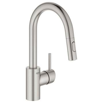 Grohe 31 479 1 Concetto 1.75 GPM 1 Hole Pull Down Bar Faucet - SuperSteel