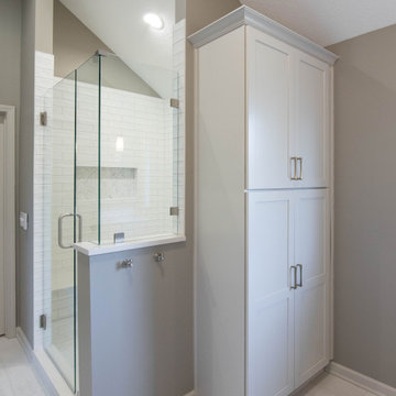 Timeless Primary Bathroom Remodel with Improved Storage & Layout