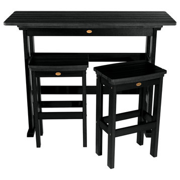 Lehigh 3 Piece Balcony Set, Black, Bar Height