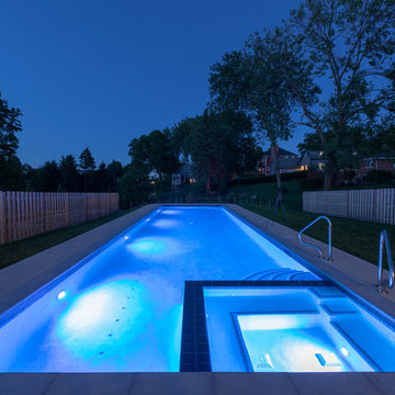 Barrington, IL Lap Pool with Interior Hot Tub