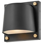 Hinkley - Hinkley 20020BK-LL out, 6W 1 LED Outdoor Small Wall t Lantern In Modern a - Scout subtly catches your eye with its compact, moScout 6W 1 LED Outdo Black Etched Glass *UL: Suitable for wet locations Energy Star Qualified: n/a ADA Certified: n/a  *Number of Lights: 1-*Wattage:6w LED bulb(s) *Bulb Included:Yes *Bulb Type:LED *Finish Type:Black