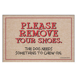 Welcome Mat Beware Of The Dog Contemporary Doormats By