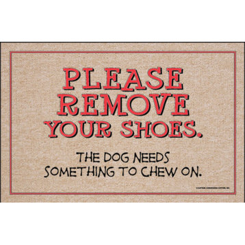 Pet Themed Welcome Mats, Please Remove Shoes Dog Welcome Mat