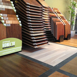 Our new wood flooring room called "Woodville" - Hardwood Flooring