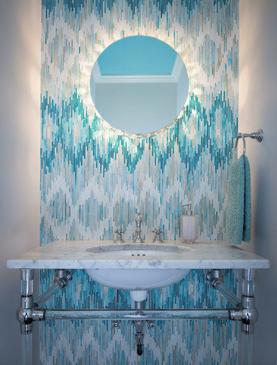 Contemporary Powder Room by Beckwith Interiors