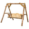 Glacier Country Collection Lawn Swing With "A" Frame, Exterior Stain Finish