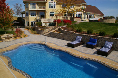 Design ideas for a hillside landscaping in Milwaukee.