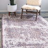Country and Floral Glencoe 4'x6' Rectangle Lavender Area Rug