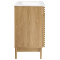 Render Bathroom Vanity, Oak/White