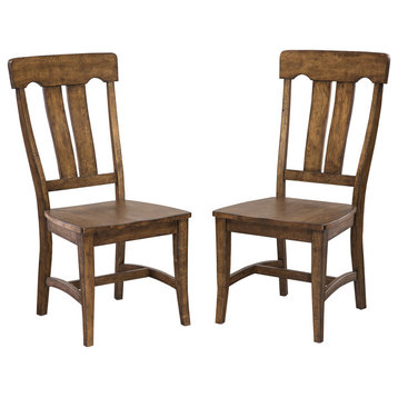Intercon Furniture The District Splat Back Side Chair (Set of 2) in Cool Copper