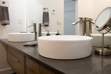 Inspiration for a contemporary bathroom remodel in Edmonton
