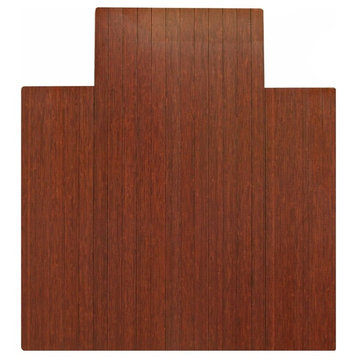 Anji Mountain Bamboo Roll-Up Chairmat 44"x52" with lip, 44"x52"