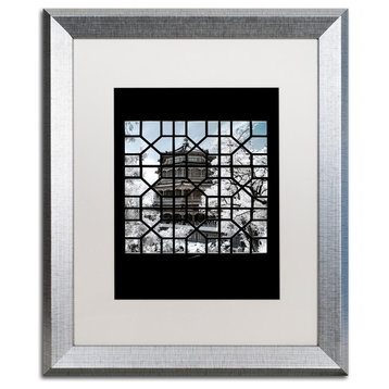 Philippe Hugonnard 'Window Temple' Art, Silver Frame, White Matte, 20"x16"