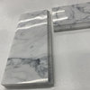 Carrara White Marble Venato Carrera Baseboards Trim 5"x12" Polished, 1 piece