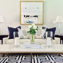 Living room-navy, white,tan