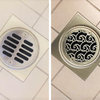 Round 3.25 Shower Drain, Waves Design Shower Drains, Polished Stainless Steel, 3.25